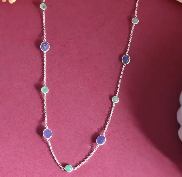 925_Silver_Jewellery_Purple_Tanzanite_Silver_Chain_Gemstone_Necklace_For_Women
