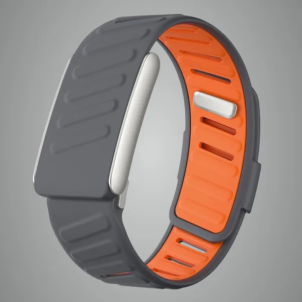 Grey_Silicone_Smartwatch_Band