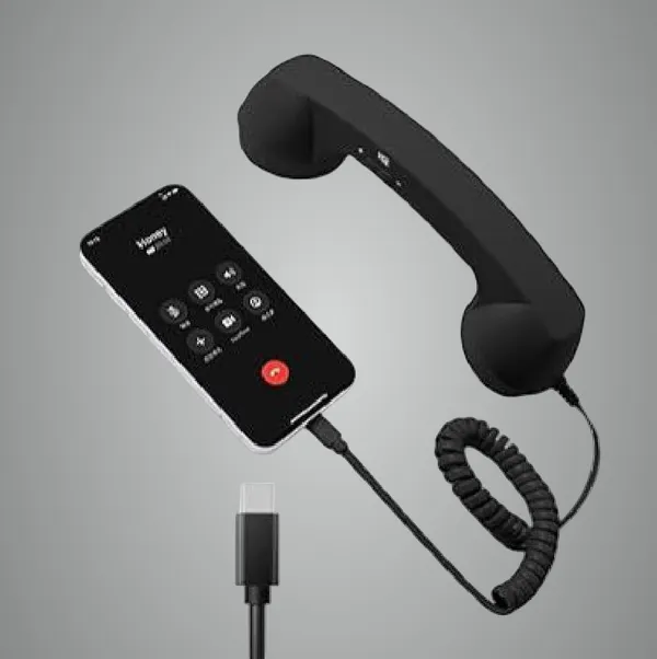 Black_Usb_Wired_Telephone_Handset_With_Dial_Pad