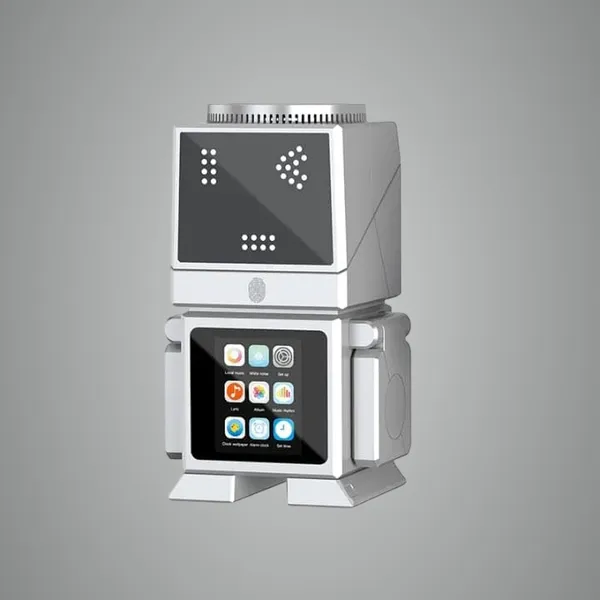 Silver_Robot_Wireless_Charger_Dock_Stand_With_Speaker