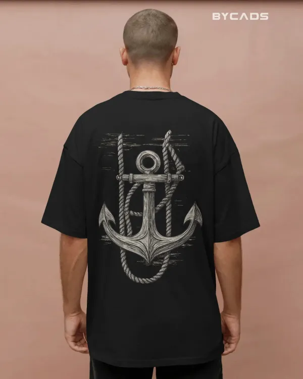 Black_Cotton_Anchored_Soul_|_Nautical_Graphic_Tee