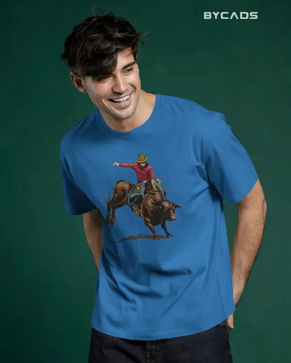 Blue_Cotton_Rough_&_Reckless_Cowboy_Bull_Ride_Tee