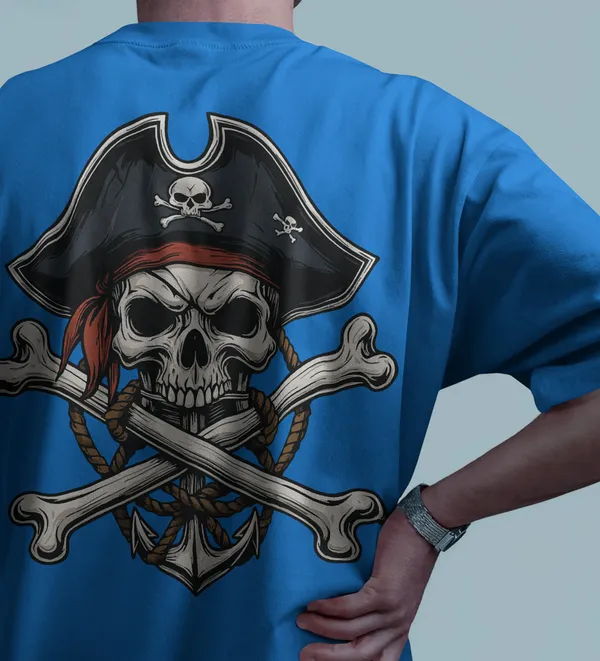 Blue_Cotton_Crossbones_Pirate_Skull_Oversized_T-Shirt_|_Street_Series_Drop