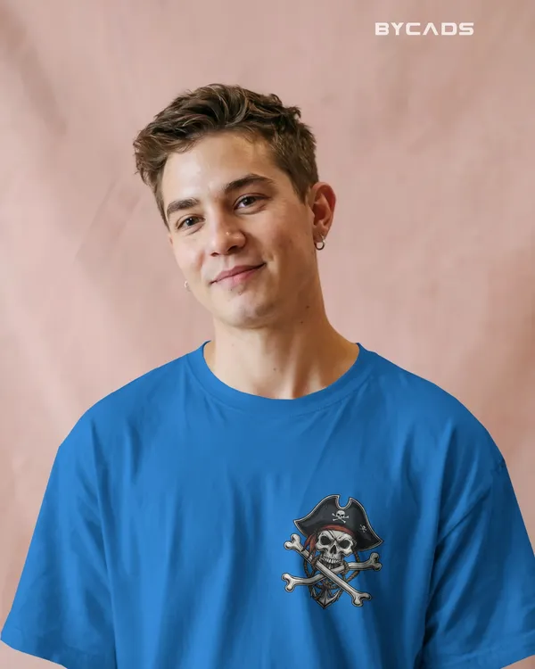 Blue_Cotton_Crossbones_Pirate_Skull_Oversized_T-Shirt_|_Street_Series_Drop