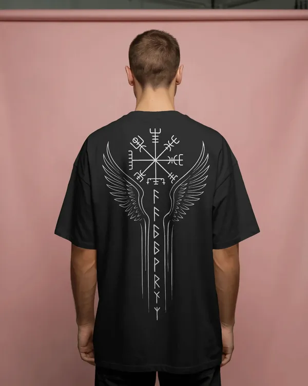 Black_Cotton_Runic_Wings_Oversized_T-Shirt_|_Norse_Symbolic_Streetwear