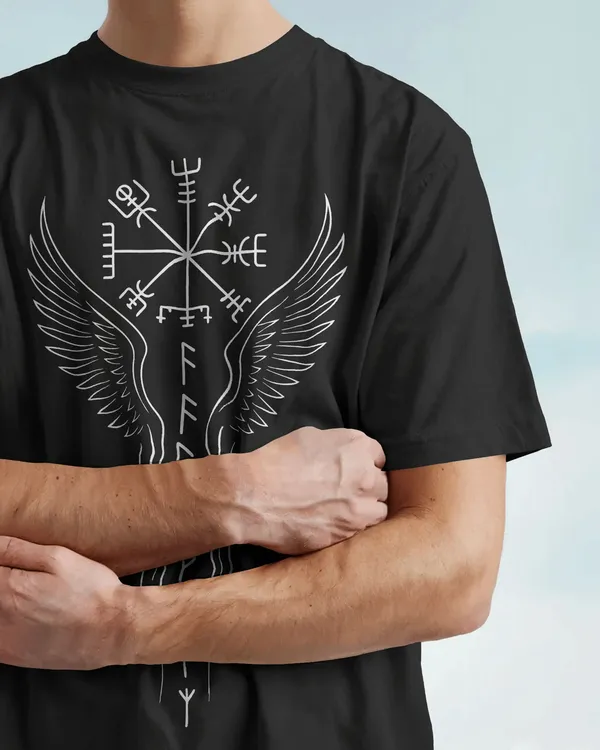 Black_Cotton_Runic_Wings_Oversized_T-Shirt_|_Norse_Symbolic_Streetwear