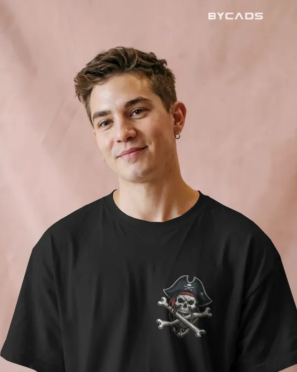 Black_Cotton_Crossbones_Pirate_Skull_Oversized_T-Shirt_|_Street_Series_Drop