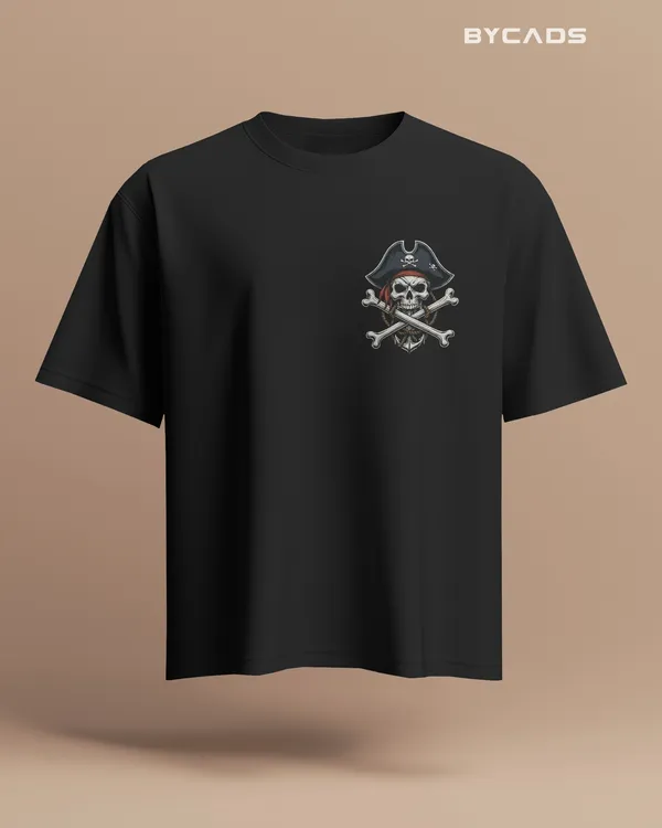 Black_Cotton_Crossbones_Pirate_Skull_Oversized_T-Shirt_|_Street_Series_Drop