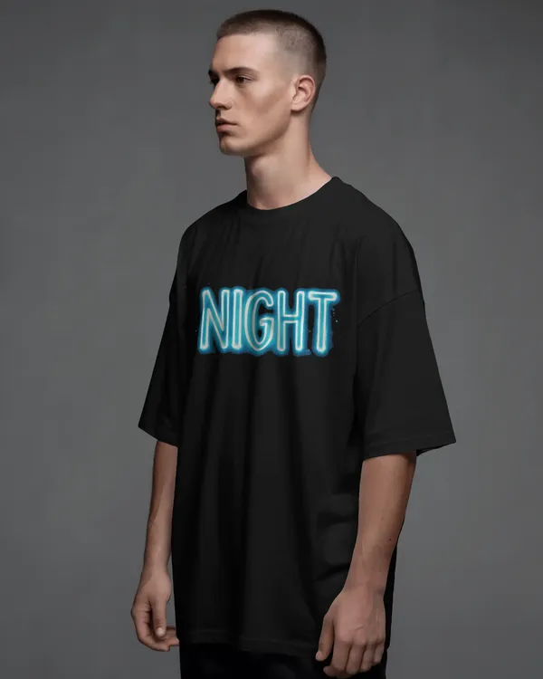 NIGHT_Neon_Graphic_Oversized_Unisex_T-Shirt_cotton_blend_-_BYCADS