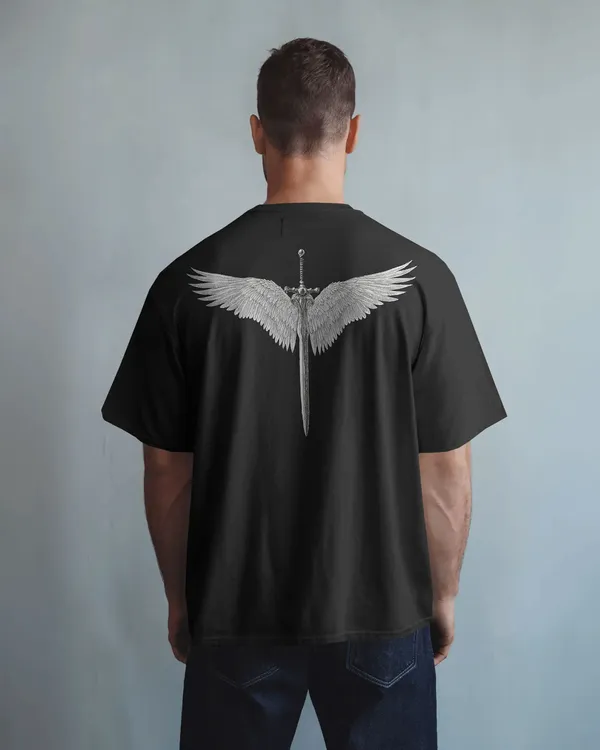 Black_Cotton_Winged_Blade_Tee_|_Power_With_Purpose