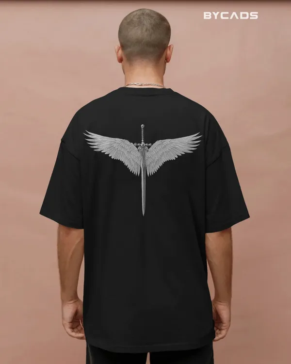 Black_Cotton_Winged_Blade_Tee_|_Power_With_Purpose