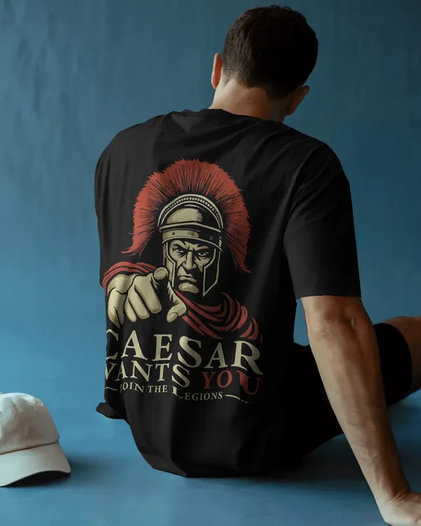 Black_Cotton_Caesar'S_Call_Oversized_Legion_Recruitment_Tee