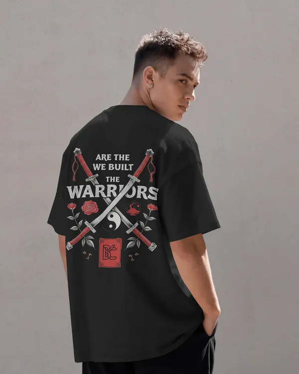 Black_Cotton_Warrior_Spirit_Oversized_Unisex_T-Shirt_|_Samurai_Streetwear