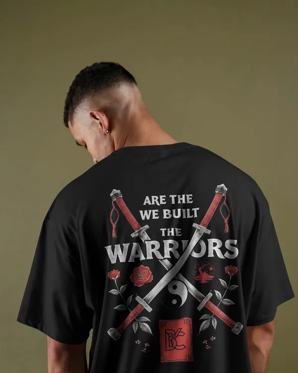 Black_Cotton_Warrior_Spirit_Oversized_Unisex_T-Shirt_|_Samurai_Streetwear