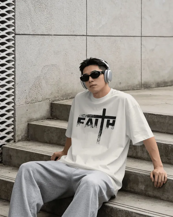 White_Cotton_Bloodstroke_Cross_Oversized_T-Shirt_|_Street_Creed