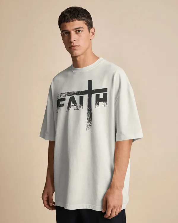 White_Cotton_Bloodstroke_Cross_Oversized_T-Shirt_|_Street_Creed
