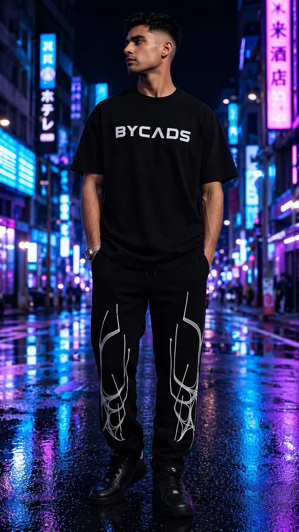 BYCADS_Abstract_Line_Graphic_Black_Joggers_–_Minimal_Streetwear_Lower_Pants