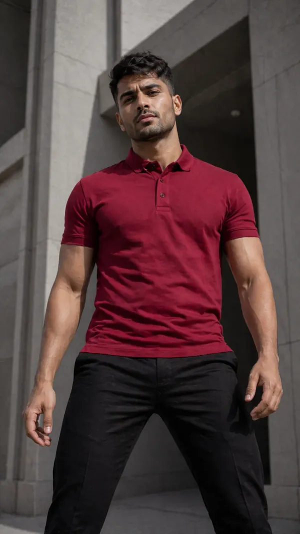 BYCADS_Bold_Red_Polo_T-Shirt_–_Premium_Cotton_Everyday_Essential