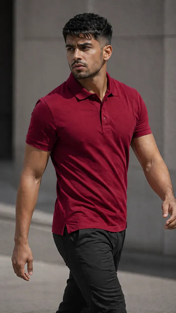 BYCADS_Bold_Red_Polo_T-Shirt_–_Premium_Cotton_Everyday_Essential