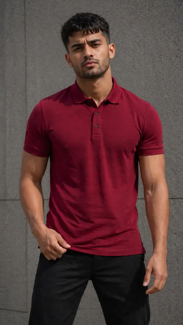 BYCADS_Bold_Red_Polo_T-Shirt_–_Premium_Cotton_Everyday_Essential