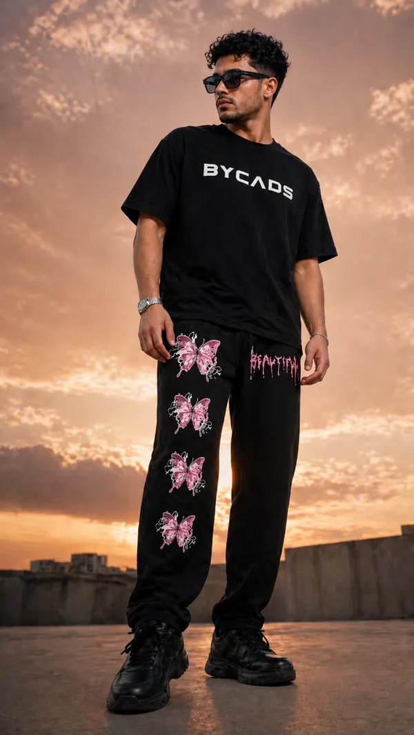 BYCADS_Butterfly_Drip_Graphic_Black_Joggers_–_Aesthetic_Streetwear_Lower_Pants