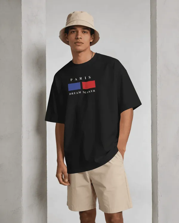 BYCADS_Minimal_Paris_Printed_Street_Style_Oversized_Unisex_Cotton_Blend_T-shirt