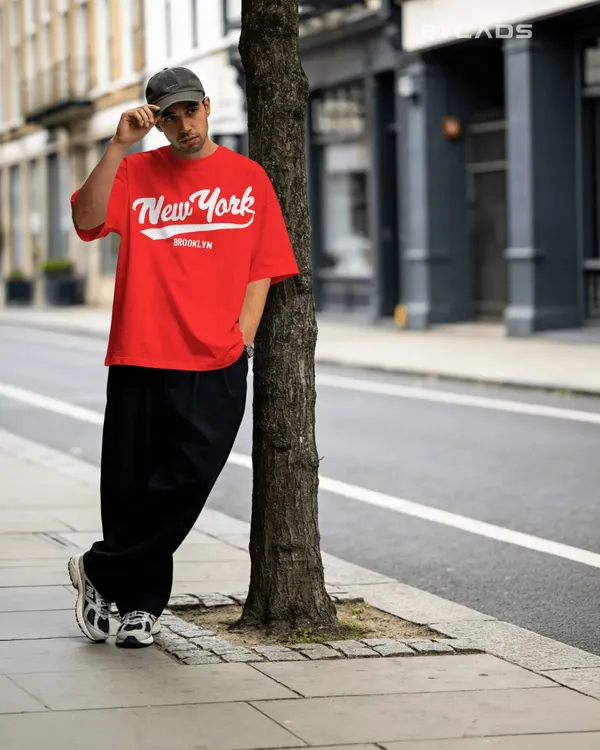 BYCADS_New_York_Oversized_Cotton_Blend_T-Shirt_for_Unisex_|_Unisex_Drop_Shoulder_Relaxed_Fit_Streetwear_T-shirt