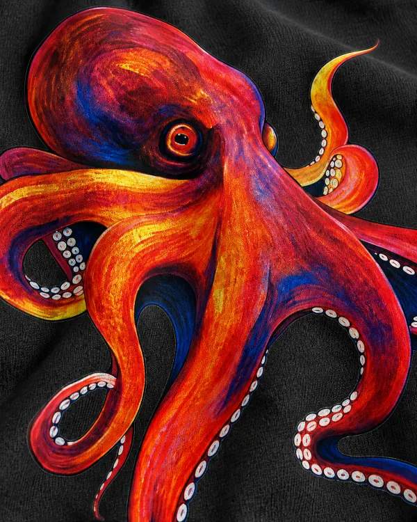 BYCADS_Octopus_Oversized_Black_T-Shirt_|_100%_Cotton_240_GSM_Unisex_Graphic_Streetwear_Tee