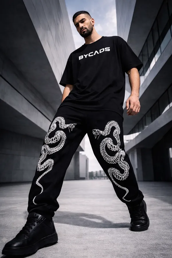 BYCADS_Serpent_Skeleton_Graphic_Black_Joggers_–_Bold_Streetwear_Lower_Pants