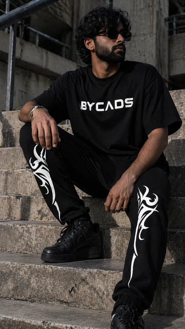 BYCADS_Tribal_Blade_Graphic_Black_Joggers_–_Bold_Streetwear_Lower_Pants
