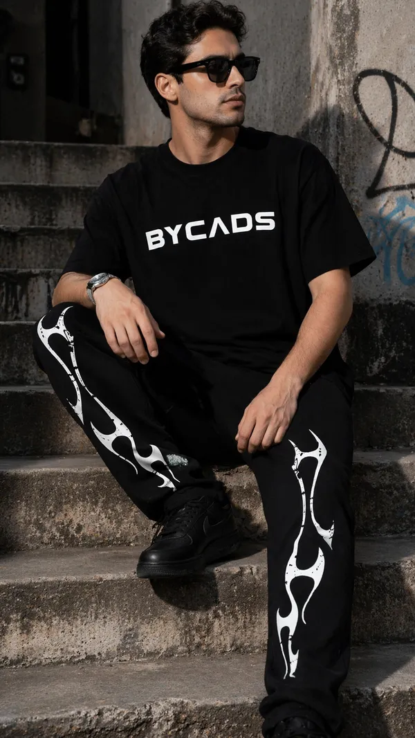 BYCADS_Tribal_Flame_Graphic_Black_Joggers_–_Streetwear_Statement_Lower