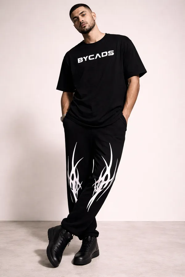 BYCADS_Tribal_Flame_Spike_Black_Joggers_–_Bold_Streetwear_Graphic_Lower