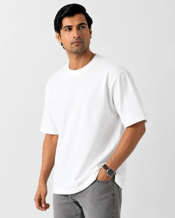White_Oversized_T-Shirt_|_Premium_Heavyweight_Cotton_Drop_Shoulder_Plain_Tee