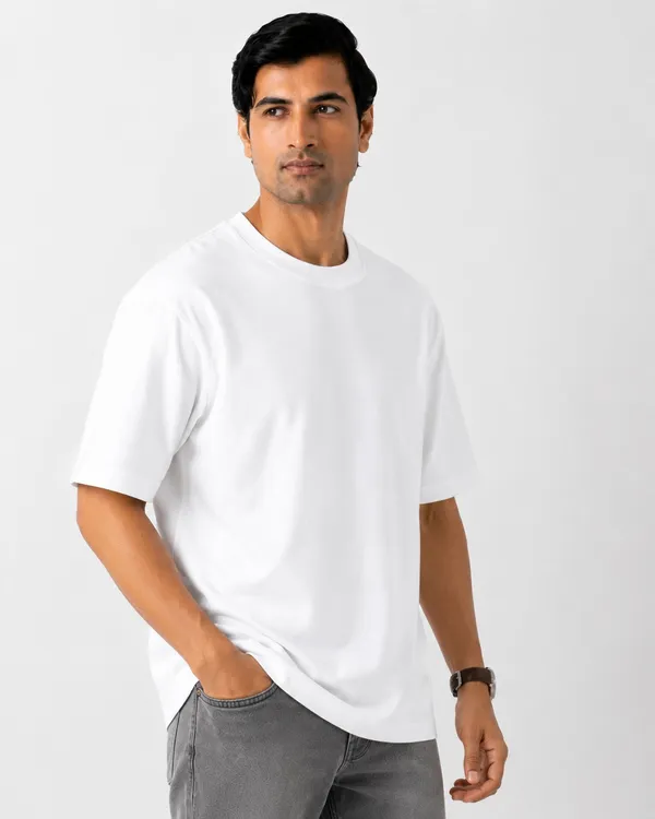 White_Oversized_T-Shirt_|_Premium_Heavyweight_Cotton_Drop_Shoulder_Plain_Tee