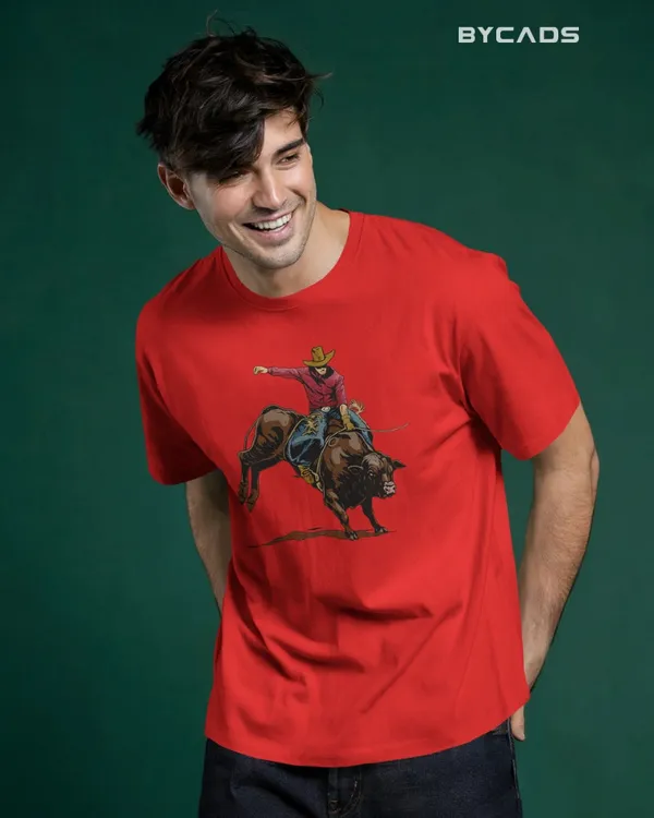 Red_Cotton_Rough_&_Reckless_Cowboy_Bull_Ride_Tee
