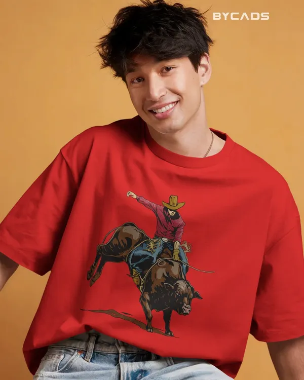 Red_Cotton_Rough_&_Reckless_Cowboy_Bull_Ride_Tee
