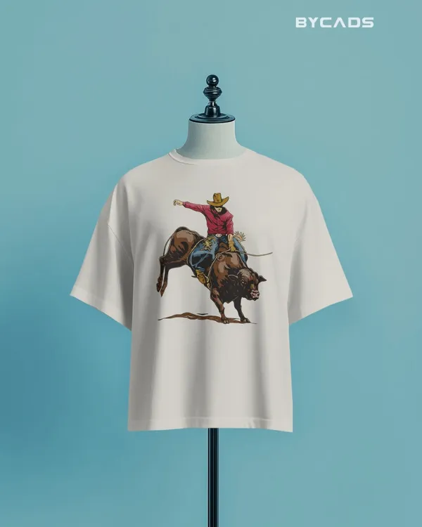 White_Cotton_Rough_&_Reckless_Cowboy_Bull_Ride_Tee