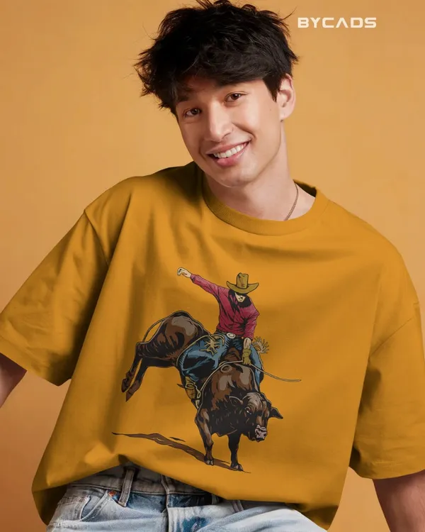 Yellow_Cotton_Rough_&_Reckless_Cowboy_Bull_Ride_Tee