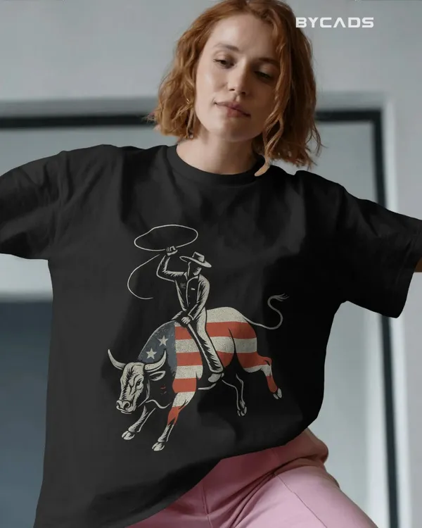 Black_Cotton_Ride_Free_Patriotic_Rodeo_Tee