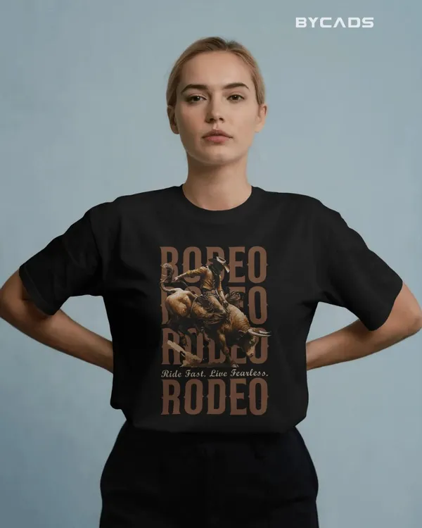 Black_Cotton_Rodeo_Rush_Bull_Rider_Graphic_Tee
