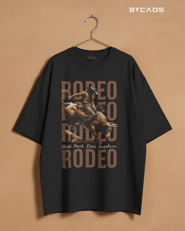 Black_Cotton_Rodeo_Rush_Bull_Rider_Graphic_Tee