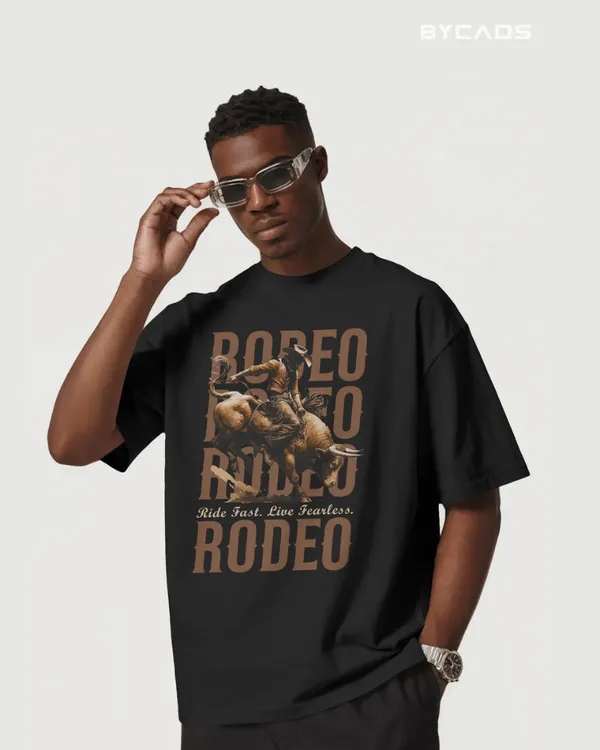 Black_Cotton_Rodeo_Rush_Bull_Rider_Graphic_Tee