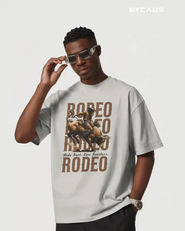 White_Cotton_Rodeo_Rush_Bull_Rider_Graphic_Tee
