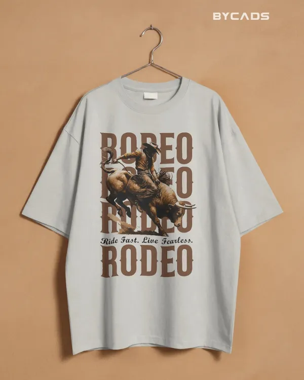 White_Cotton_Rodeo_Rush_Bull_Rider_Graphic_Tee