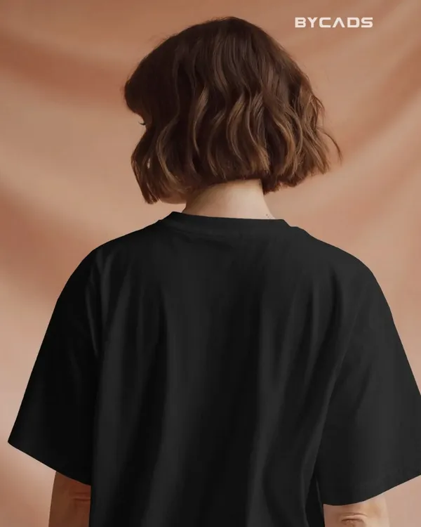 Black_Cotton_Cowboy_With_Horse_Oversized_Unisex_T-Shirt_|_Western_Partner_Graphic