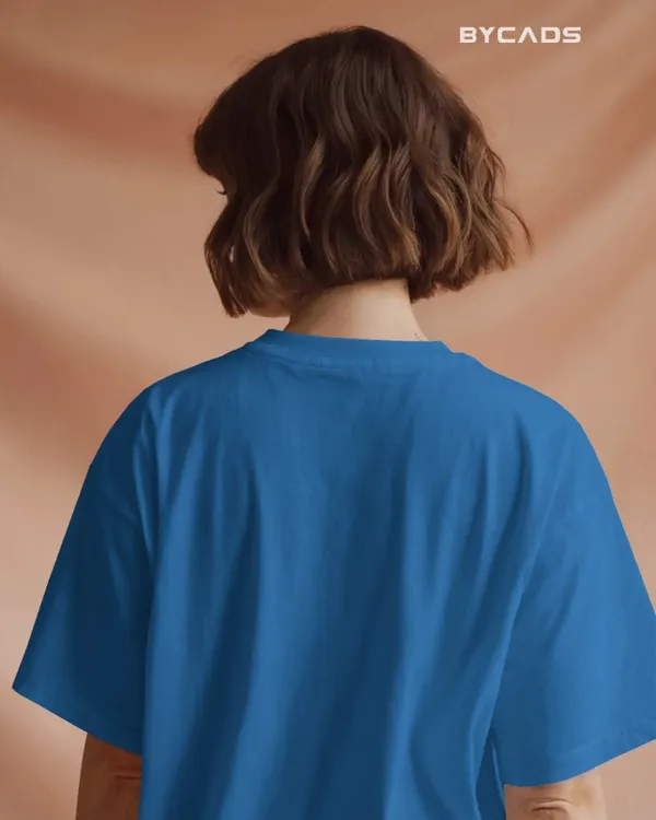 Blue_Cotton_Minimal_Cowboy_Oversized_Unisex_T-Shirt_|_Western_Hat_And_Bandana