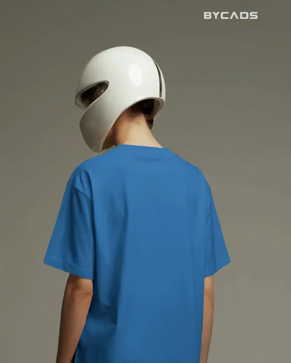 Blue_Cotton_Howdy_Cowboy_Drop_Shoulder_Unisex_T-Shirt_|_Western_Street_Style