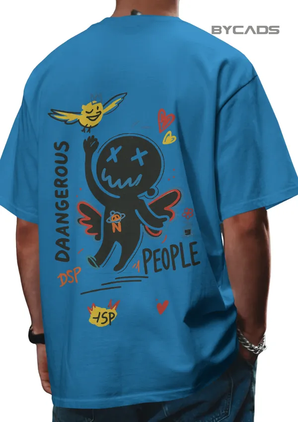 Blue_Cotton_Daangerous_People_Oversized_Streetwear_Graphic_Tee