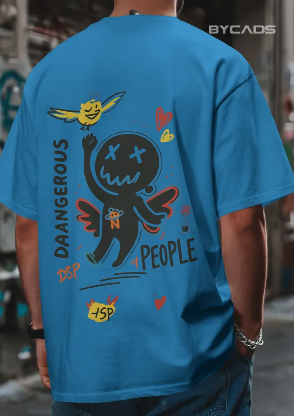 Blue_Cotton_Daangerous_People_Oversized_Streetwear_Graphic_Tee