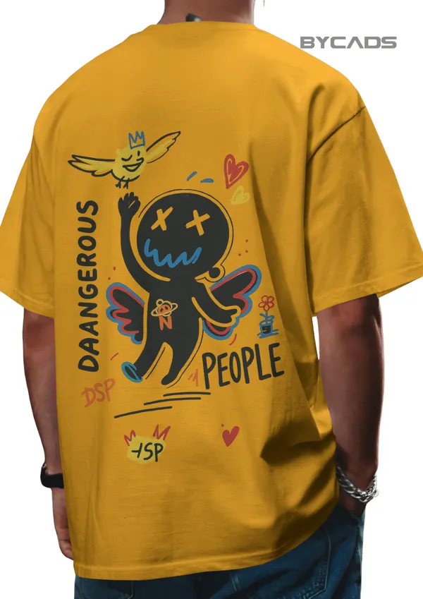 Yellow_Cotton_Daangerous_People_Oversized_Streetwear_Graphic_Tee